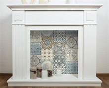 Tile Morocaan Tile Blue & Copper Peel and Stick Wallpaper, NW30002