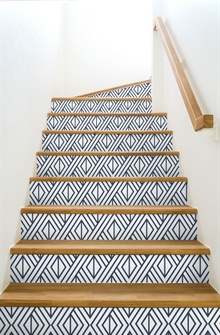 Geometric Navy Diamond Geometric Navy & White Peel and Stick Wallpaper, NW30106