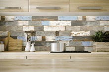 Wood Colorful Shiplap Blue & Neutral Peel and Stick Wallpaper, NW30700