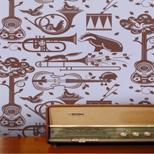 Pet Sounds - Heather colourway wallpaper