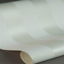 Wide Stripe White & Pearl Wallpaper