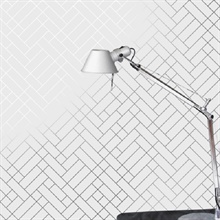 Tapet Café Tiles silver/white Wallpaper