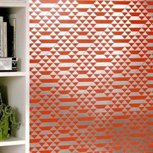 Teepee orange/silver Wallpaper
