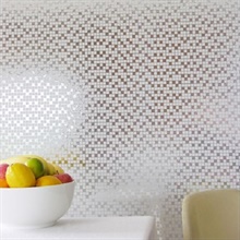 Tiles white/silver Wallpaper