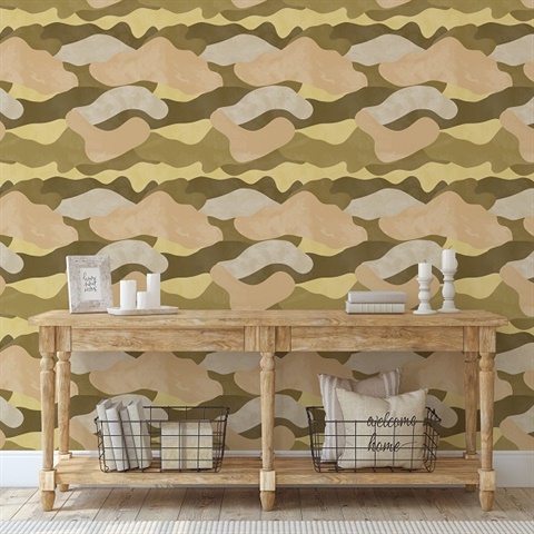 Desert Yellow Camouflage Wallpaper
