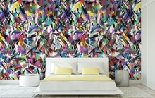 Multicolor Wild Brushstrokes Wallpaper