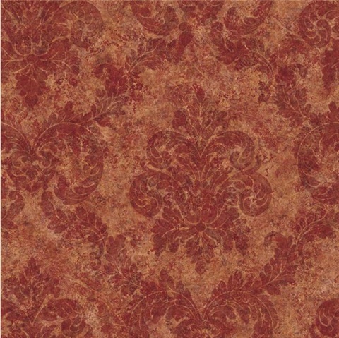 Dark Red Dreamy Damask