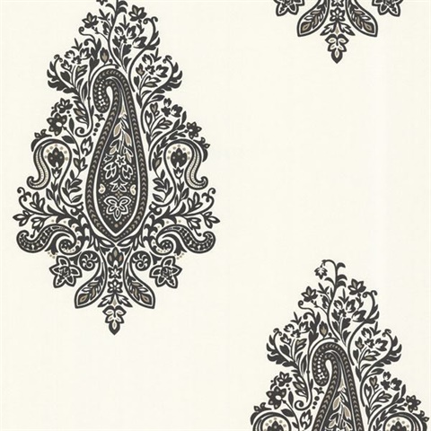 Dynasty Black Paisley