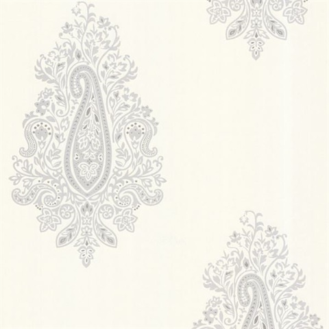 Dynasty Light Grey Paisley