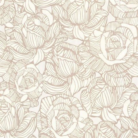 Calista Beige Modern Rose