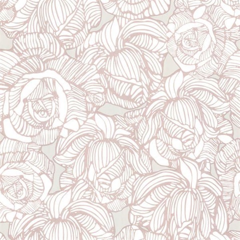 Calista Taupe Modern Rose