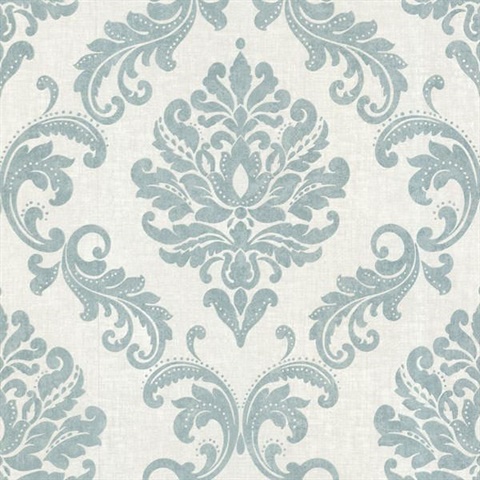 Sebastion Aqua Damask