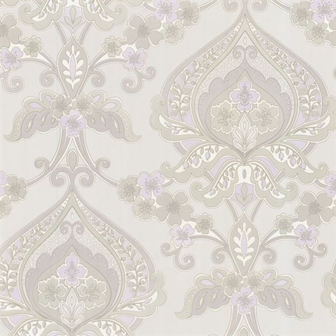 Ashbury Lavender Paisley Damask