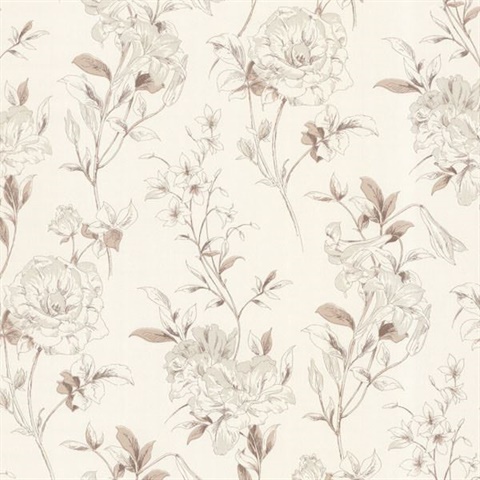 Jolie Beige Floral Toss