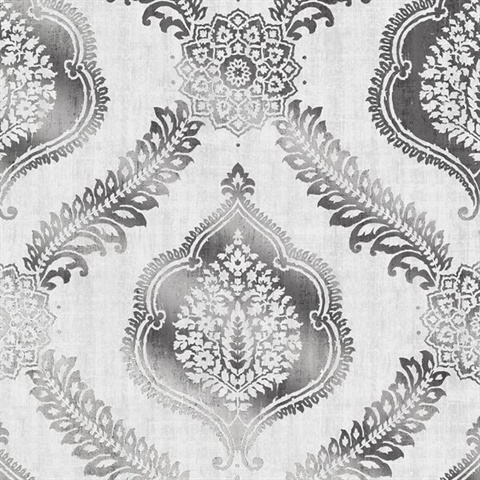 Zoraya Silver Damask