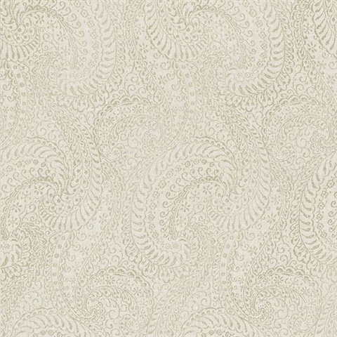 Daraxa Taupe Paisley | 2618-21322 | Modern Design Taupe Wallpaper