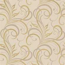 Rauda Taupe Modern Scroll