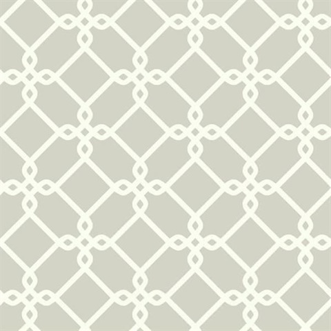 Threaded Links Wallpaper - White/Gray