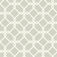 Threaded Links Wallpaper - White/Gray
