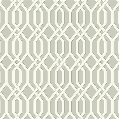 Garden Pergola Wallpaper - Cream/Gray