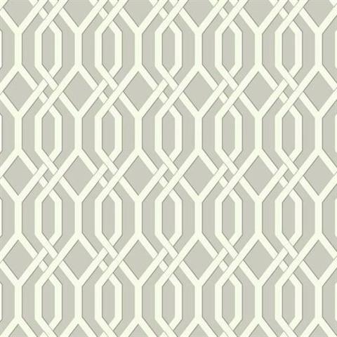 Garden Pergola Wallpaper - Cream/Gray