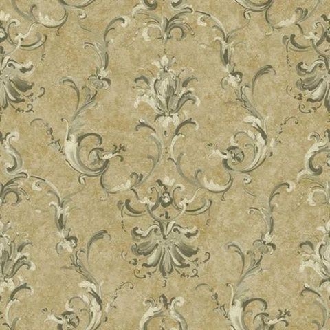 Painterly Ornamental Damask