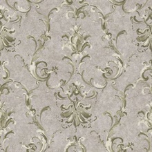 Painterly Ornamental Damask