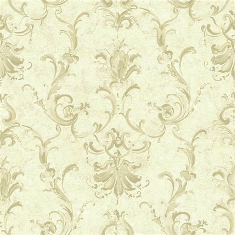 Painterly Ornamental Damask