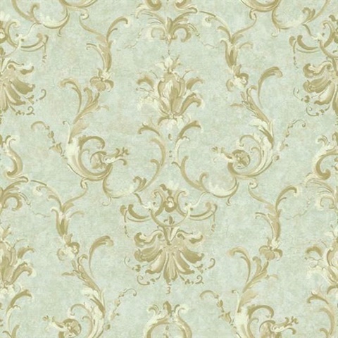 Painterly Ornamental Damask