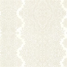 Benedict Cream Ornate Paisley Stripe