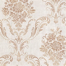 Manor Fog Floral Damask