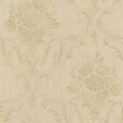 Manor Gold Floral Damask