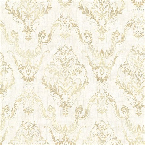 Wiley Cream Lace Damask