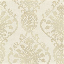 Noble Fog Ornate Damask