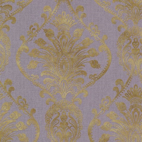 Noble Purple Ornate Damask