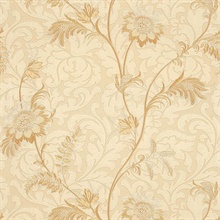 Lovera Cream Jacobean Floral Scroll