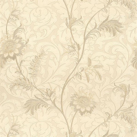 Lovera Pearl Jacobean Floral Scroll