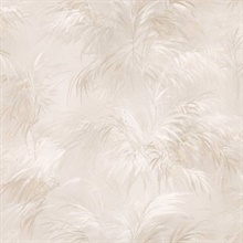 Kaley Cream Satin Leaves