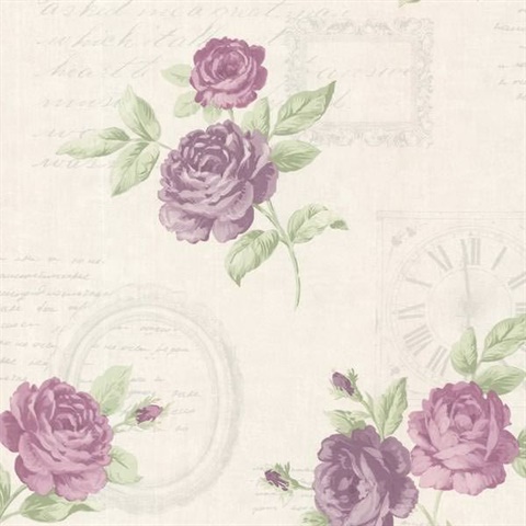 Venetia Violet Vintage Rose Toss