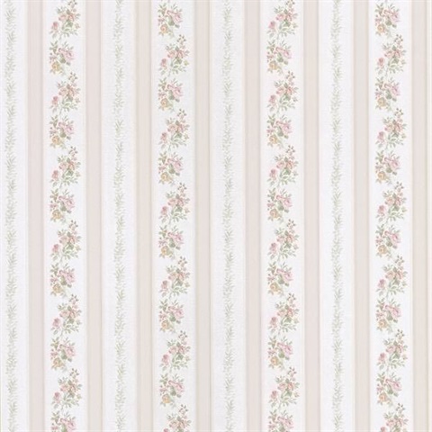 Merle Beige Floral Stripe