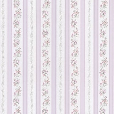 Merle Lavender Floral Stripe