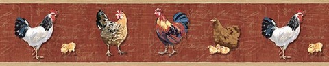 Bailey Brick Rooster & Script Border