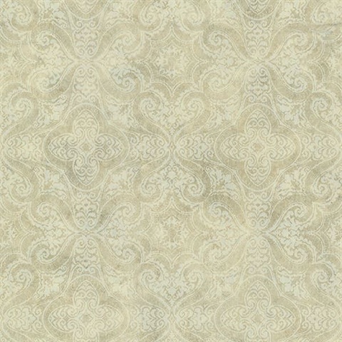 Christiana Wheat Damask Medallion