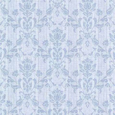 Jovina Blue Tonal Damask