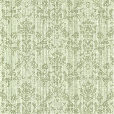 Jovina Sage Tonal Damask