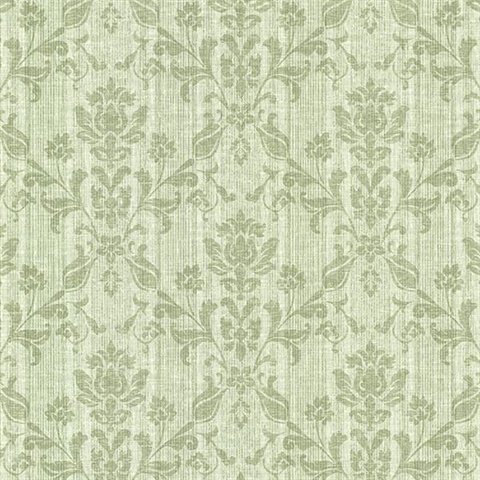 Jovina Sage Tonal Damask