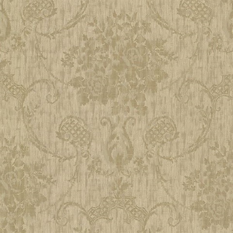 Marais Gold Ikat Damask