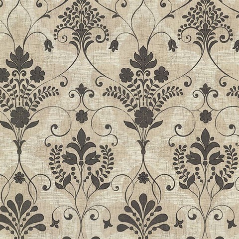 Andalusia Black Damask