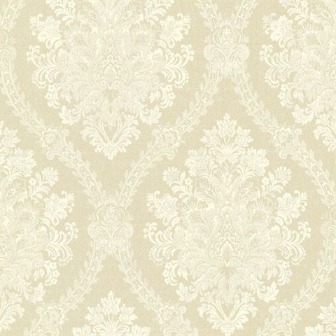 Amarissa Champagne Jacquard Damask