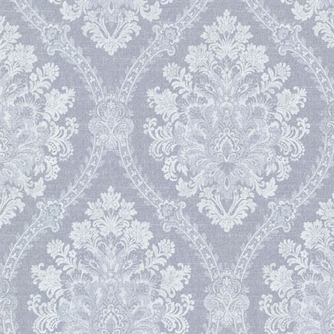 Amarissa Blue Jacquard Damask